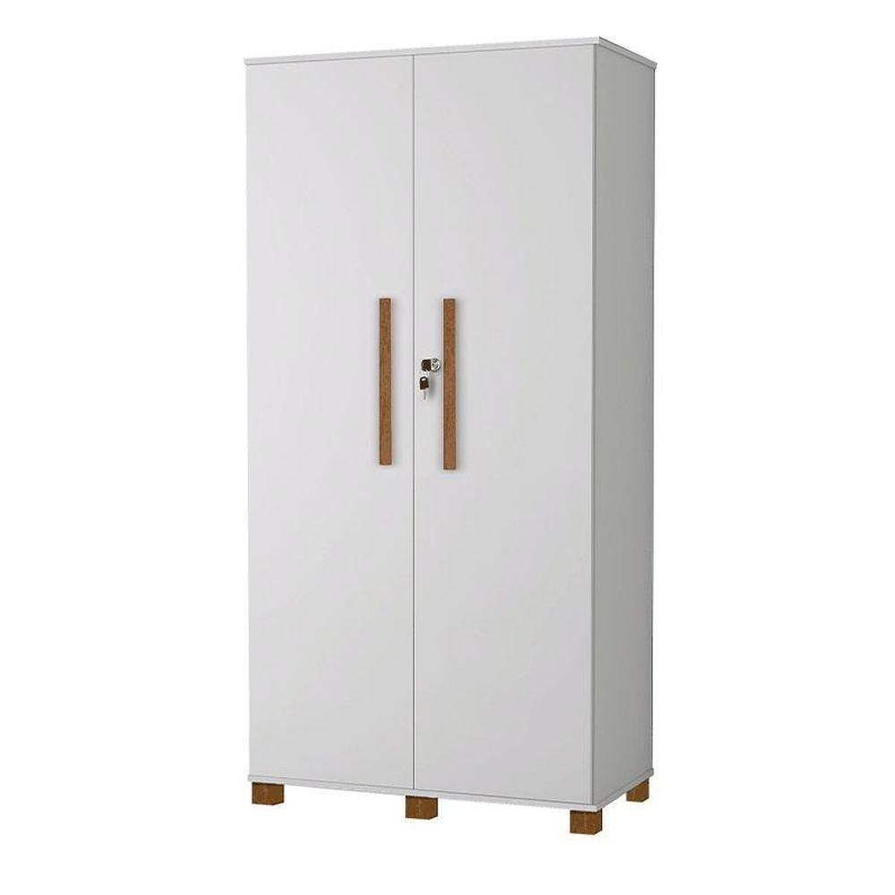 Multiuso Organizador Dacar 2 Portas Com Chaves Branco Branco - 1