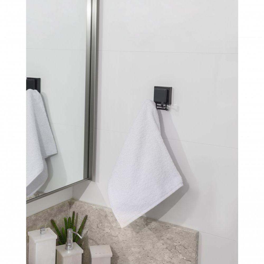 Gancho De Parede Cabide Banheiro Ventosa Preto 8055pt - 2