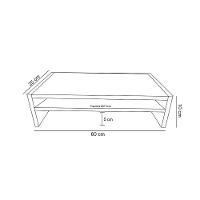 Suporte C/ Prateleira Para Monitor Preto Em Mdf - 2