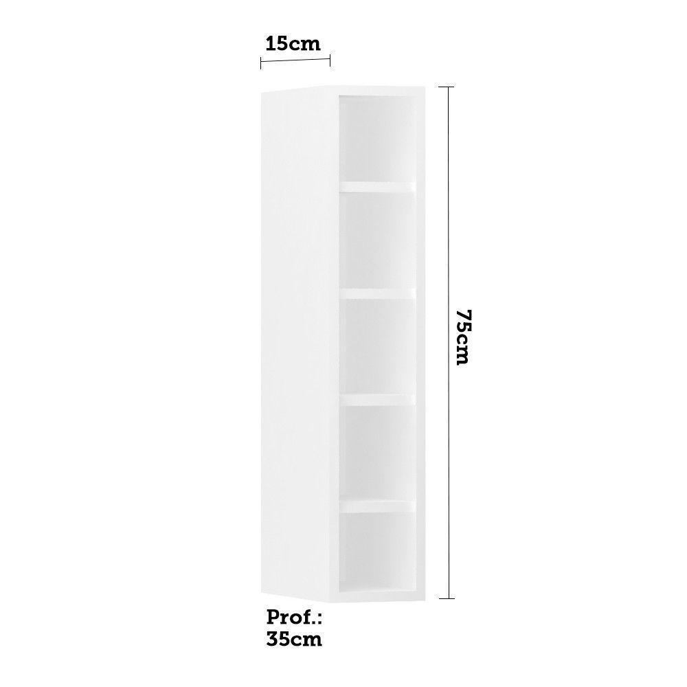 Nicho Garrafeiro Vertical 15cm Para 5 Garrafas Pérola Branco - 3