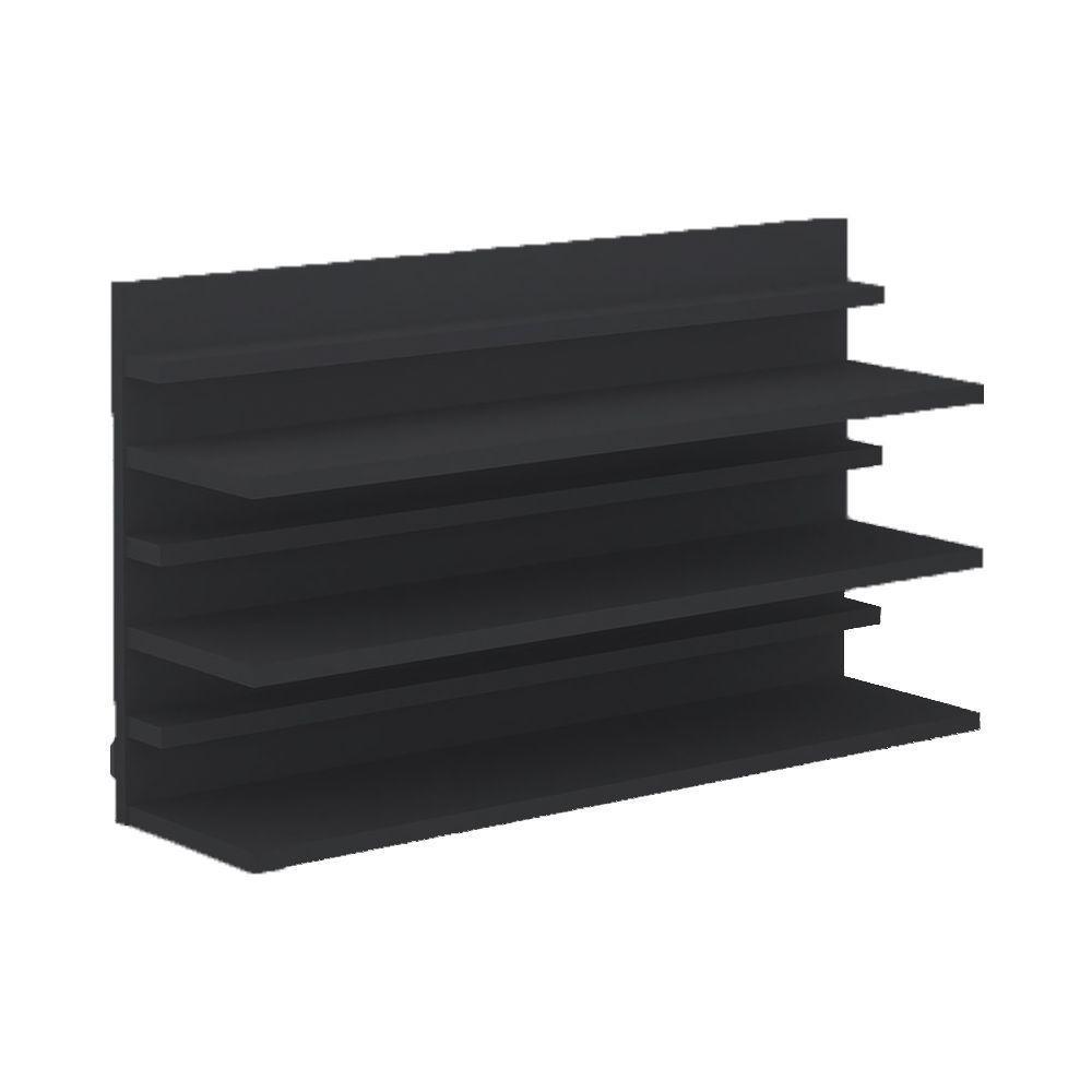 Sapateira Suspensa 3 Prateleiras Preto Em Mdf - 1