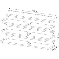 Sapateira Suspensa 3 Prateleiras Preto Em Mdf