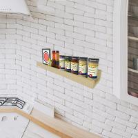 Prateleira Tempero Simples 45 Cm Natural Em Mdf - 4