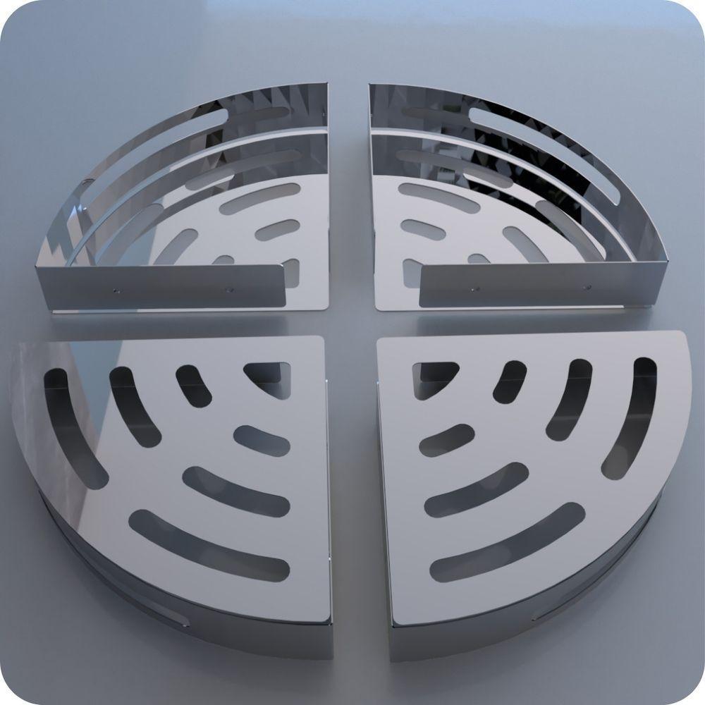 Kit 2 Prateleiras De Canto Para Quarto Inox Multiuso - 3