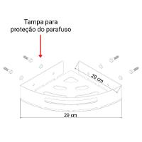 Kit 2 Prateleiras De Canto Para Quarto Inox Multiuso - 2