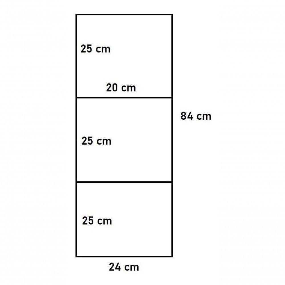 3 Prateleiras Em Metal Reforçada Para Quarto De Teto 80Cm - 2