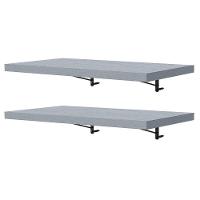 Kit 2 Prateleiras Suspensas Para Cozinha Madesa 60 Cm Com Mão Francesa - Cinza Cinza - 5