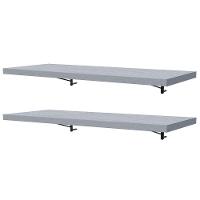 Kit 2 Prateleiras Suspensas Para Cozinha Madesa 80 Cm Com Mão Francesa - Cinza Cinza - 3