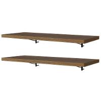 Kit 2 Prateleiras Suspensas Para Cozinha Madesa 80 Cm Com Mão Francesa - Rustic Rustic