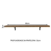 Kit 2 Prateleiras Suspensas Para Cozinha Madesa 80 Cm Com Mão Francesa - Rustic Rustic - 8