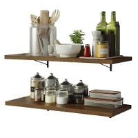 Kit 2 Prateleiras Suspensas Para Cozinha Madesa 80 Cm Com Mão Francesa - Rustic Rustic - 9