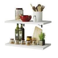Kit 2 Prateleiras Suspensas Para Cozinha Madesa 60 Cm Com Mão Francesa - Branco Branco - 8