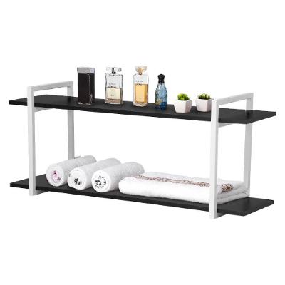 Nicho Banheiro Branco com Prateleiras Preto 80cm