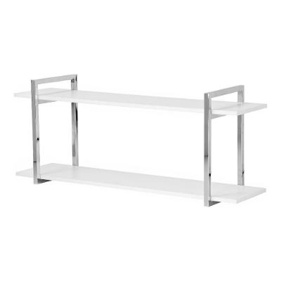 Nicho Banheiro Cromado com Prateleiras Branco 100cm