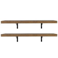 Kit 2 Prateleiras Suspensas Para Cozinha Madesa 60 Cm Com Mão Francesa - Rustic Rustic - 5