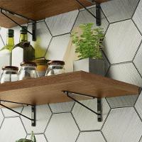 Kit 2 Prateleiras Suspensas Para Cozinha Madesa 60 Cm Com Mão Francesa - Rustic Rustic - 7