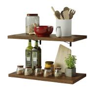 Kit 2 Prateleiras Suspensas Para Cozinha Madesa 60 Cm Com Mão Francesa - Rustic Rustic - 9