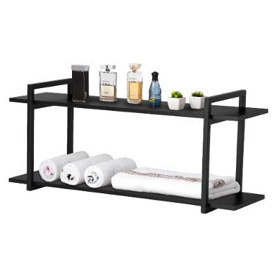 Nicho Banheiro Preto com Prateleiras Preto 120cm