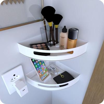Kit 2 Prateleiras De Canto Para Quarto Inox Branca Multiuso