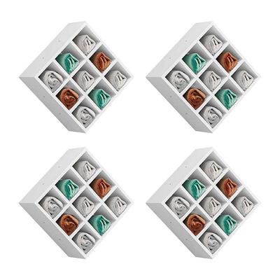 Kit 04 Nichos Porta Toalhas 09 Lugares 40x40cm Branco