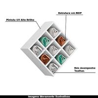 Kit 04 Nichos Porta Toalhas 09 Lugares 40x40cm Branco