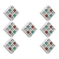 Kit 07 Nichos Porta Toalhas 09 Lugares 40x40cm Branco - 1