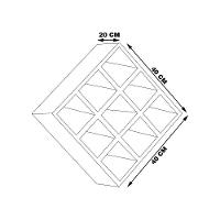 Kit 07 Nichos Porta Toalhas 09 Lugares 40x40cm Branco - 5