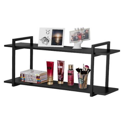 Nicho Sala e Quarto Preto com Prateleiras Preto 60cm
