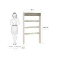 Nicho Para Embutir Painel 95cm Prime Luciane Legno Crema - 2