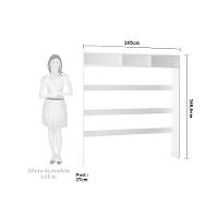 Nicho Para Embutir Painel 165cm Prime Luciane Móveis Branco - 3