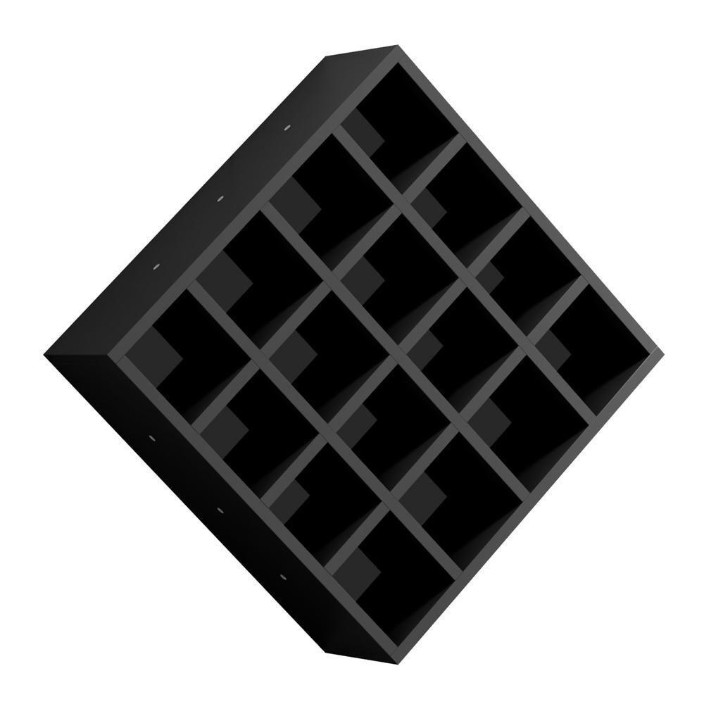 Nicho De Parede Porta Toalha Barbearia 16 Divisões Preto - 1