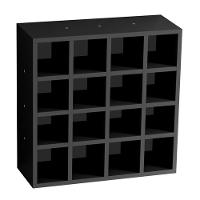 Nicho De Parede Porta Toalha Barbearia 16 Divisões Preto - 5