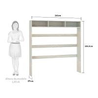 Nicho Para Embutir Painel 165cm Prime Luciane Legno Crema - 3
