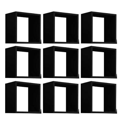 Kit 9 Nichos Organizador 30x30cm Preto