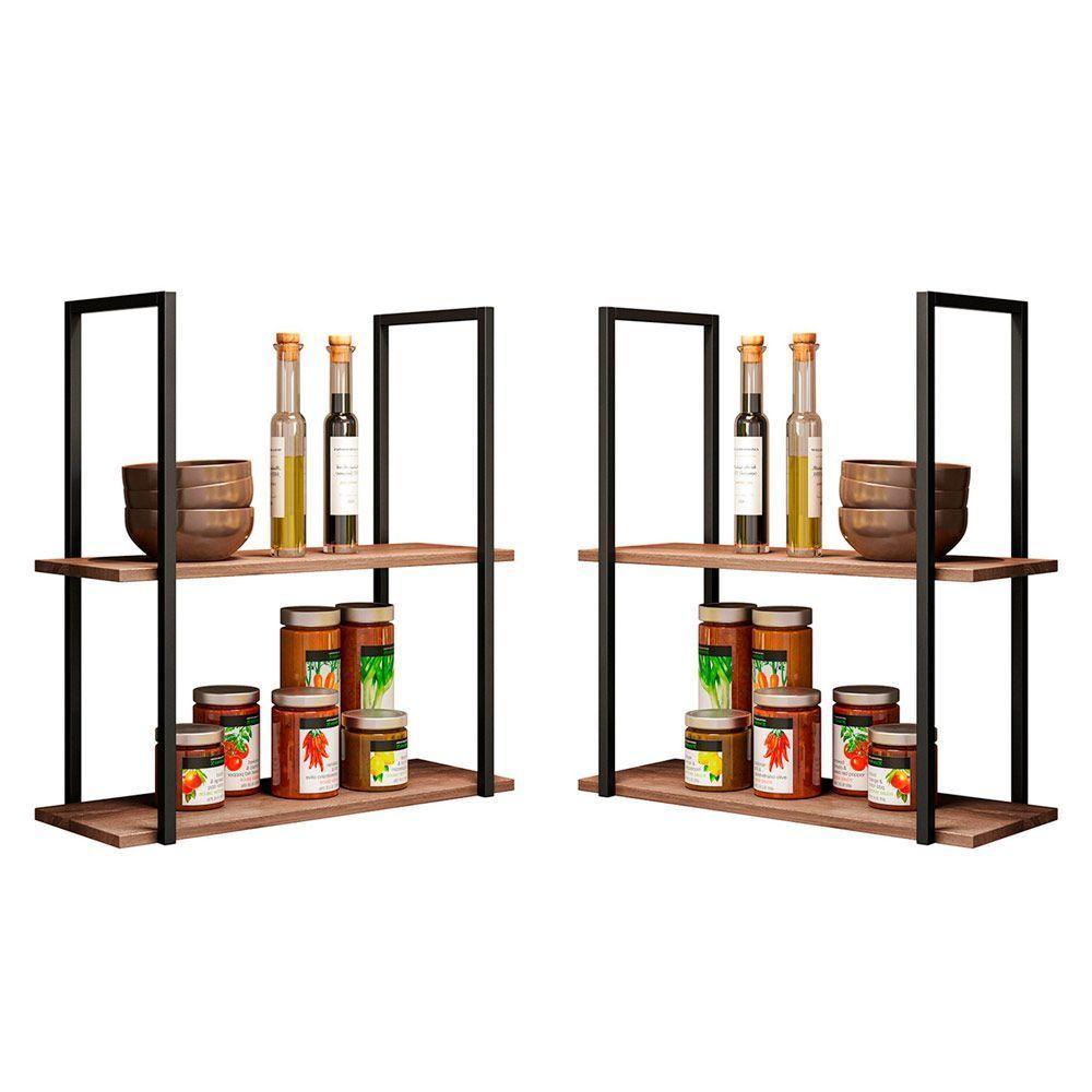 Kit 2 Prateleiras Industrial Multiuso Com 2 Tampos Bp 15mm - 1