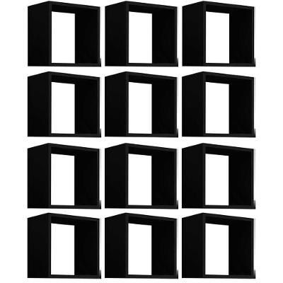 Kit 12 Nichos Organizador 30x30cm Preto