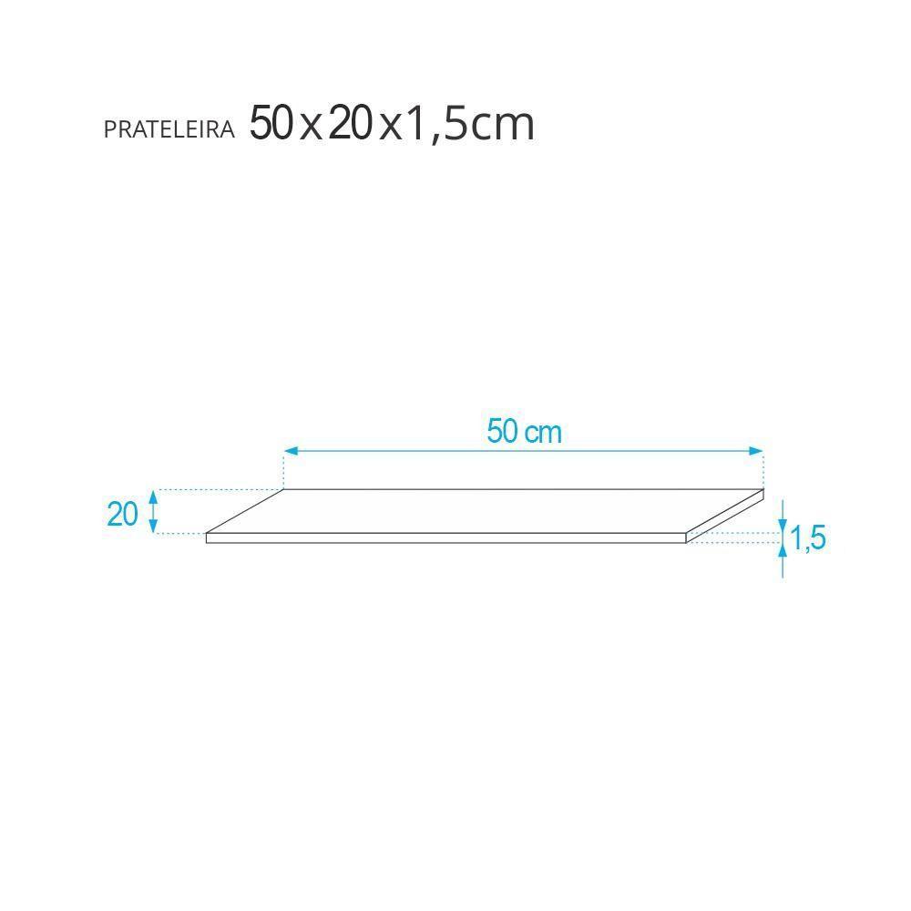 Prateleira 50 X 20cm Rosa Claro Suporte Invisível - 4