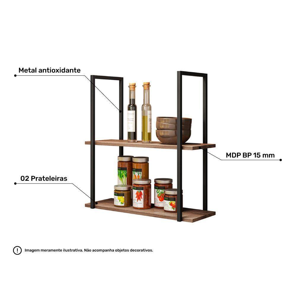Prateleira Industrial Multiuso Wire Com 2 Tampos Bp 15mm - 2