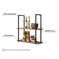 Prateleira Industrial Multiuso Wire Com 2 Tampos Bp 15mm - 2