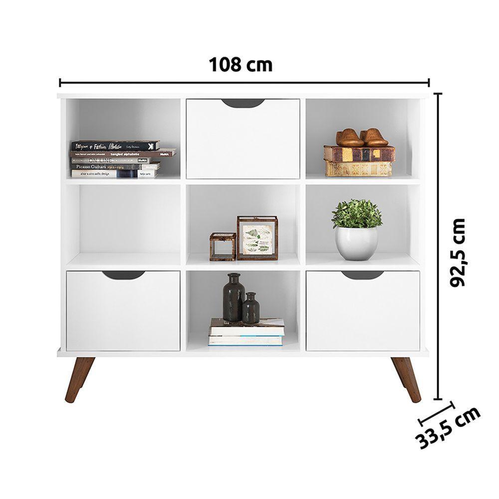 Nicho Organizador C/ 3 Gavetas Q01 Branco/Branco - 2
