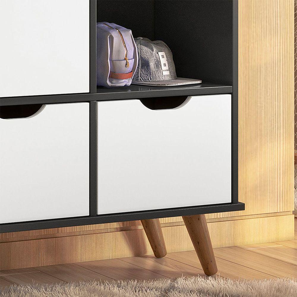 Nicho Organizador C/ 6 Gavetas Q01 Preto/Branco - 4