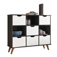 Nicho Organizador C/ 6 Gavetas Q01 Preto/Branco - 2