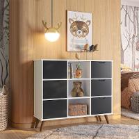 Nicho Organizador C/ 6 Gavetas Q01 Branco/Preto - 3