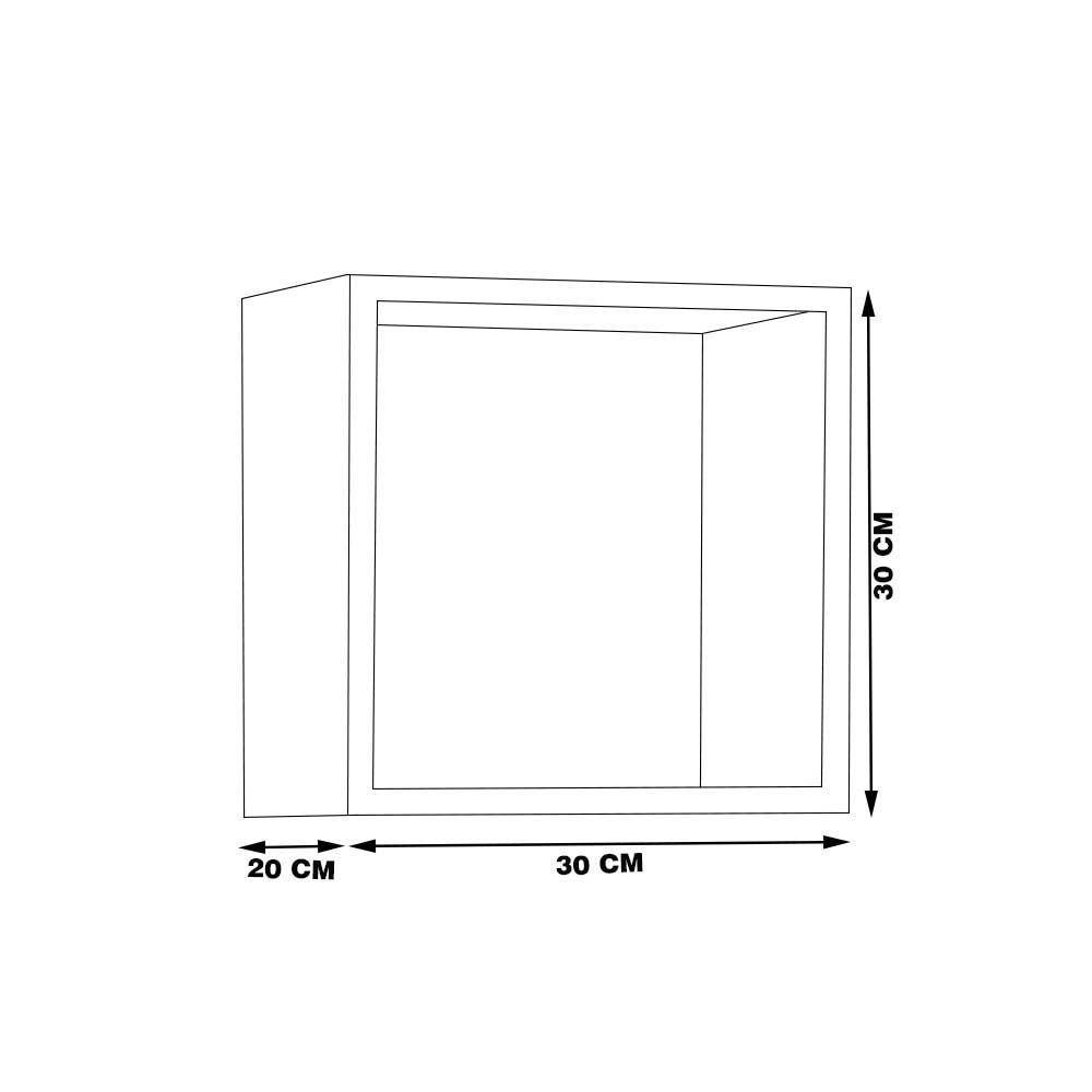 Kit 6 Nichos Organizador 30x30cm Branco - 5