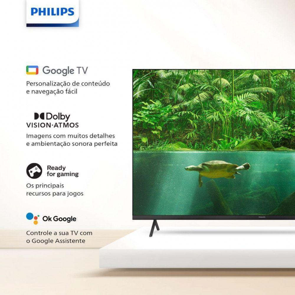 Smart Tv 55 Philips 55pug7408 4k Google Tv Preto Bivolt - 6