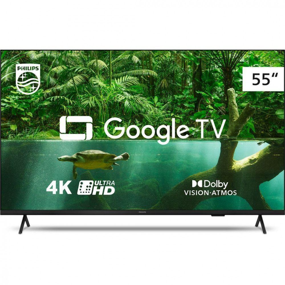 Smart Tv 55 Philips 55pug7408 4k Google Tv Preto Bivolt - 9