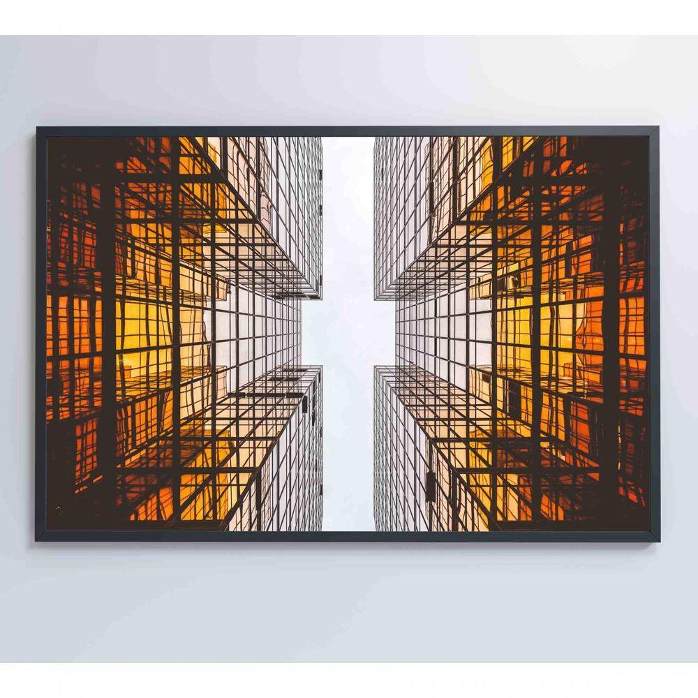 Quadro Arquitetura Espelhos 90x60 Cm Tecido Canvas - 6