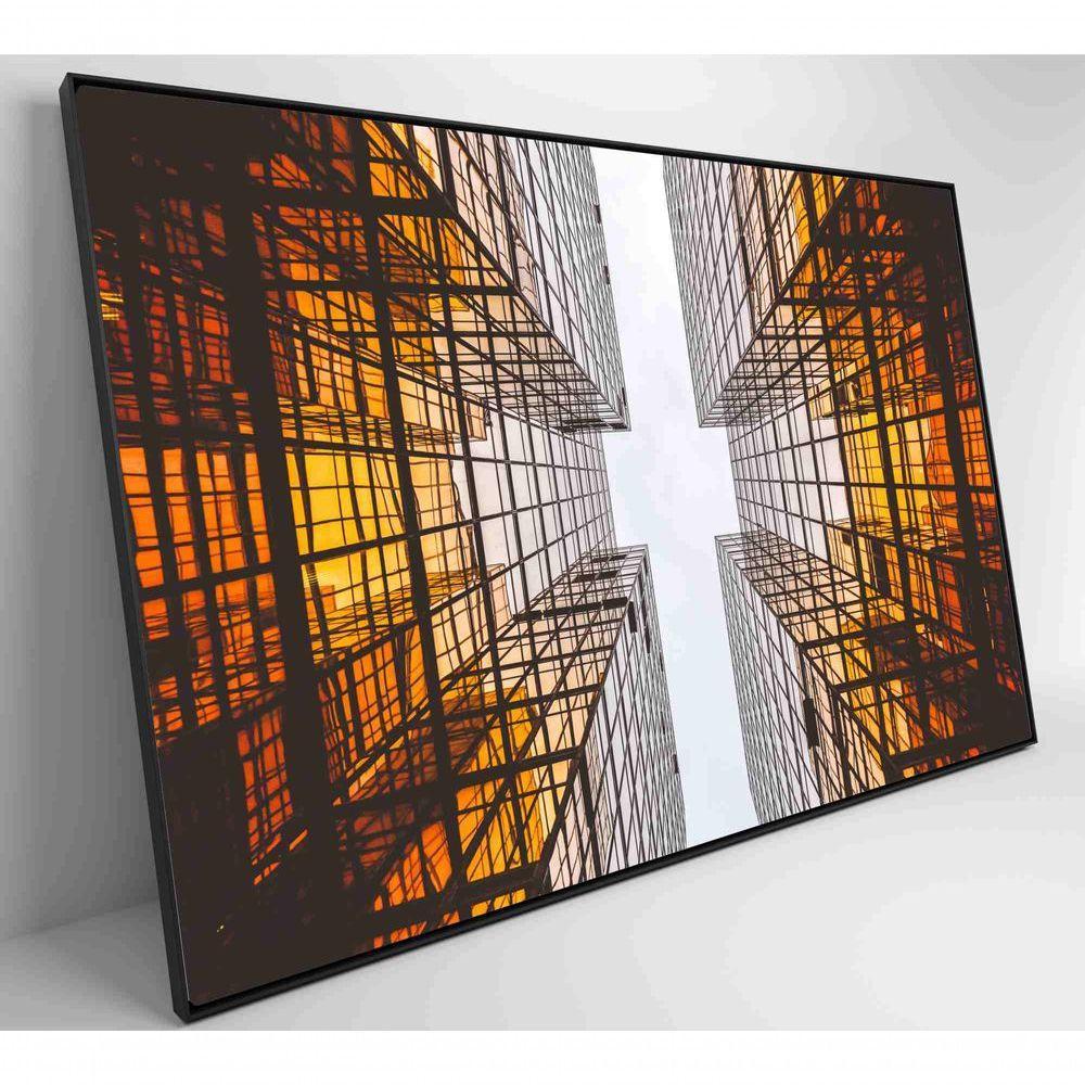 Quadro Arquitetura Espelhos 90x60 Cm Tecido Canvas - 9