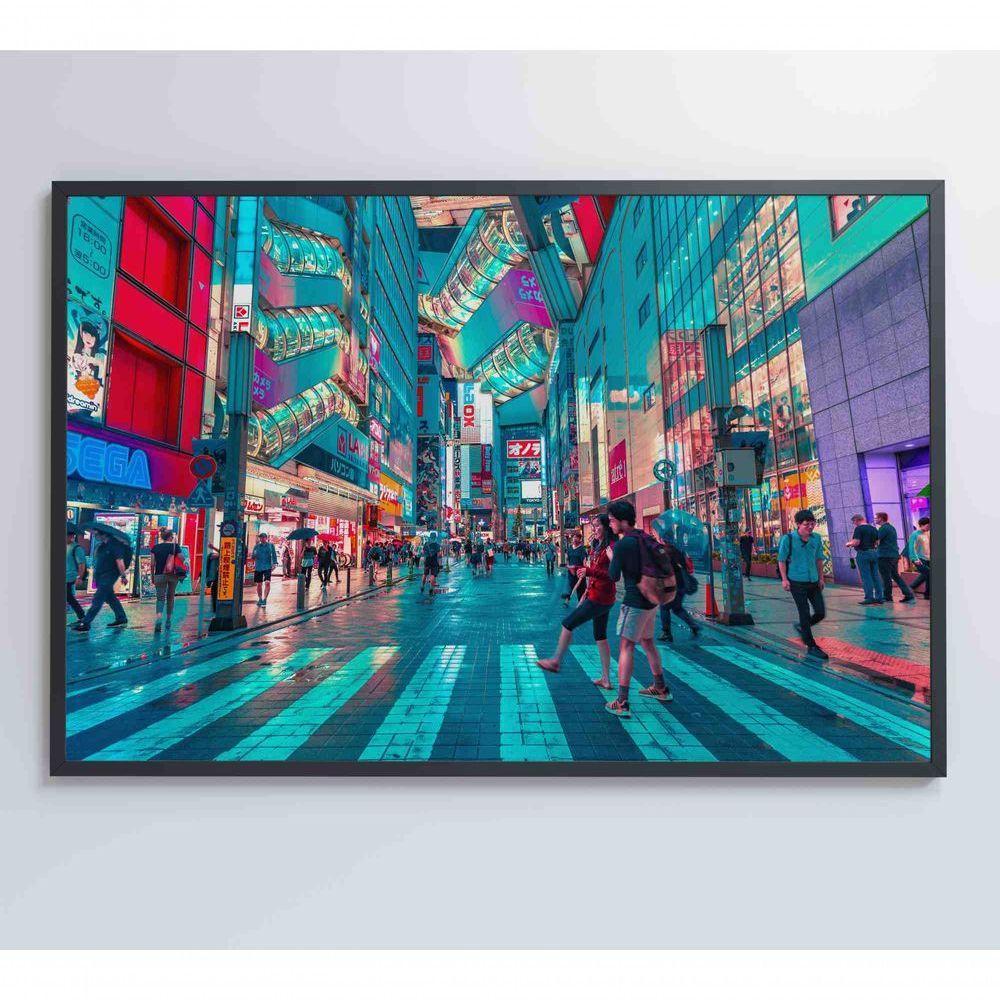 Quadro Rua Em Tókio 90x60 Cm Tecido Canvas - 3