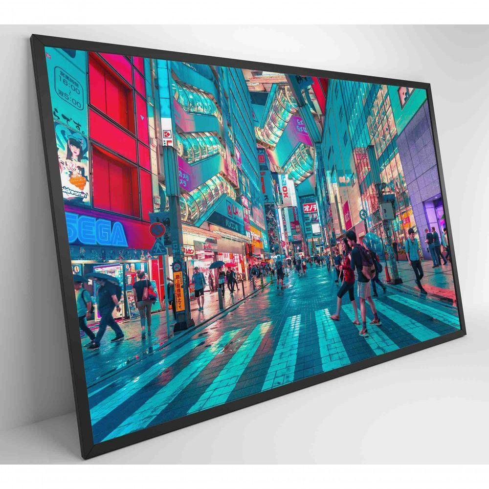 Quadro Rua Em Tókio 90x60 Cm Tecido Canvas - 5